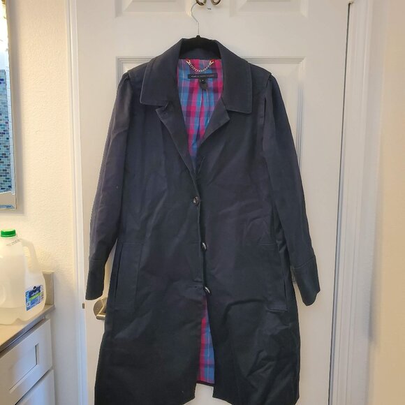 Deep Navy trench coat - Picture 1 of 5